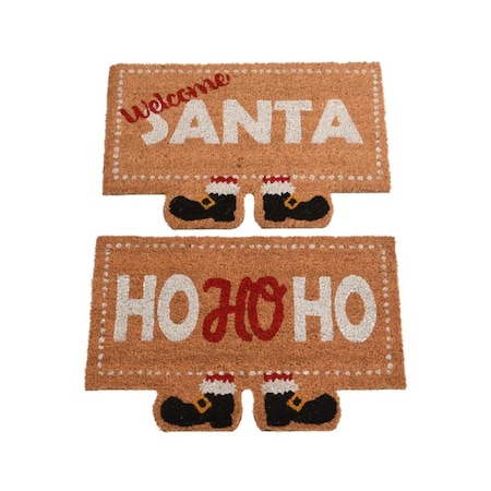 Decoris Doormat Coir Indoor Christmas Decor, Multi Color, 8PK 9080474
